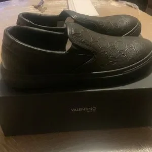 Valentino | Shoes | Timoteo Logo Leather Slipon Sneakers 